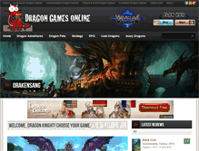 Tablet Screenshot of dragongamesonline.com